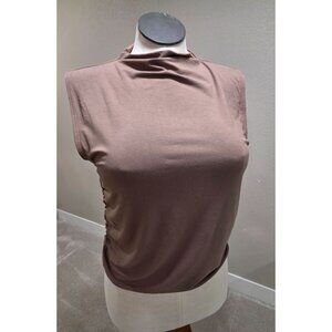 Old Navy XL Tall Sleeveless Ruched Side Top Brown